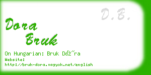 dora bruk business card